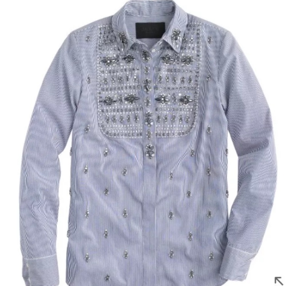 J crew. Collection bib top embellished zero